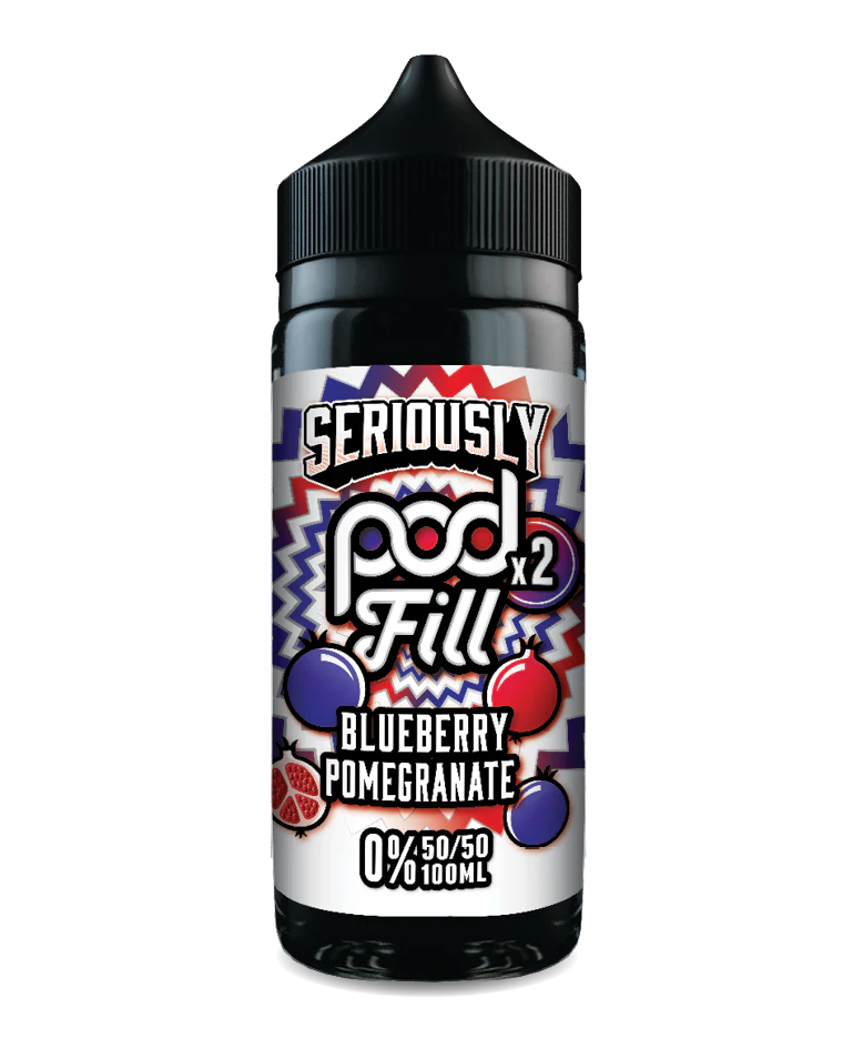 Seriously Pod Fill x2 100ml - Blueberry Pomegranate (FREE NIC SHOTS)