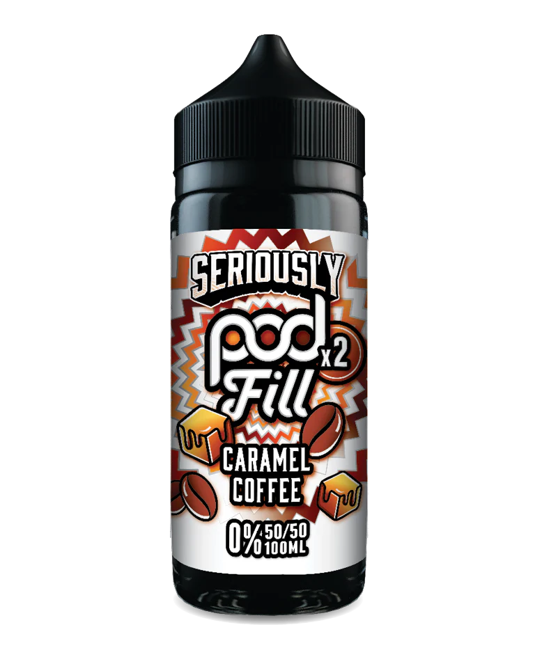 Seriously Pod Fill x2 100ml - Caramel Coffee (FREE NIC SHOTS)