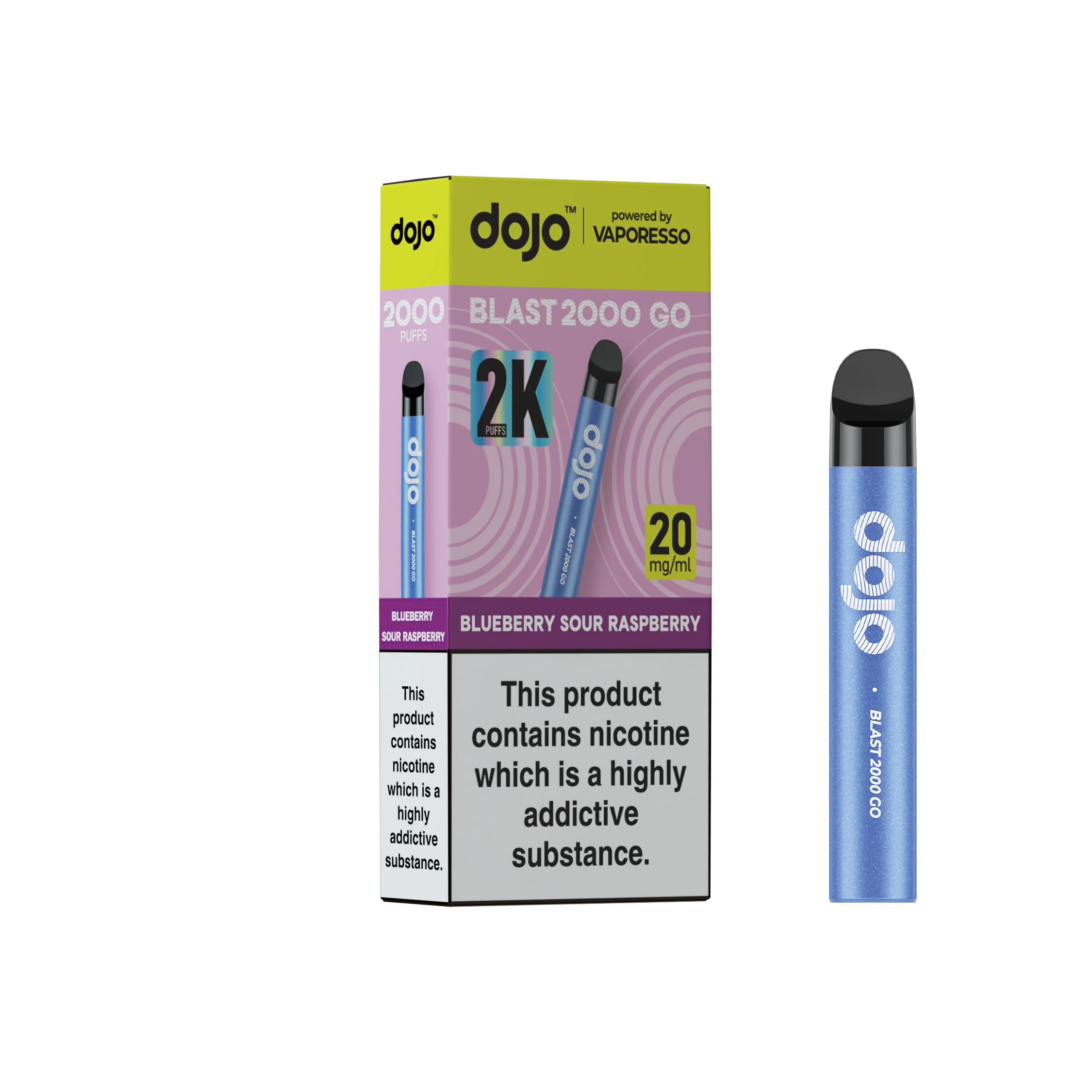 Vaporesso DOJO Blast 2000 Go Pre-filled Pod Vape Kit - Image 4
