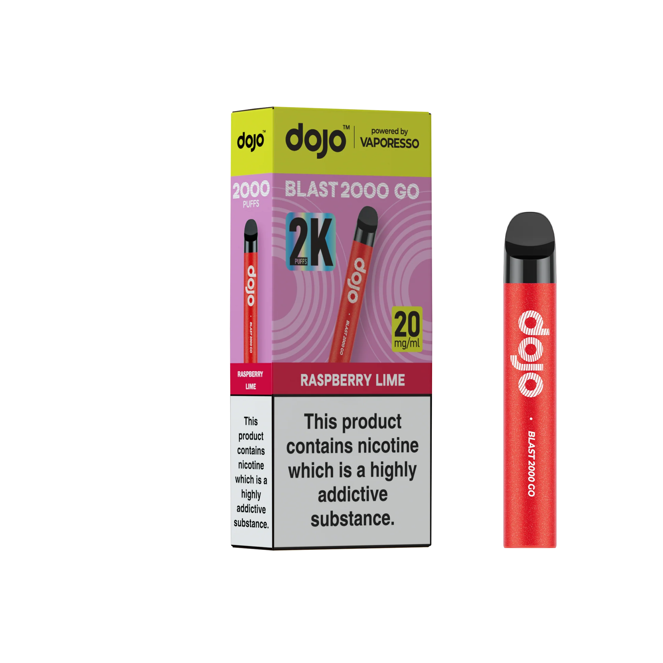 Vaporesso DOJO Blast 2000 Go Pre-filled Pod Vape Kit - Image 12