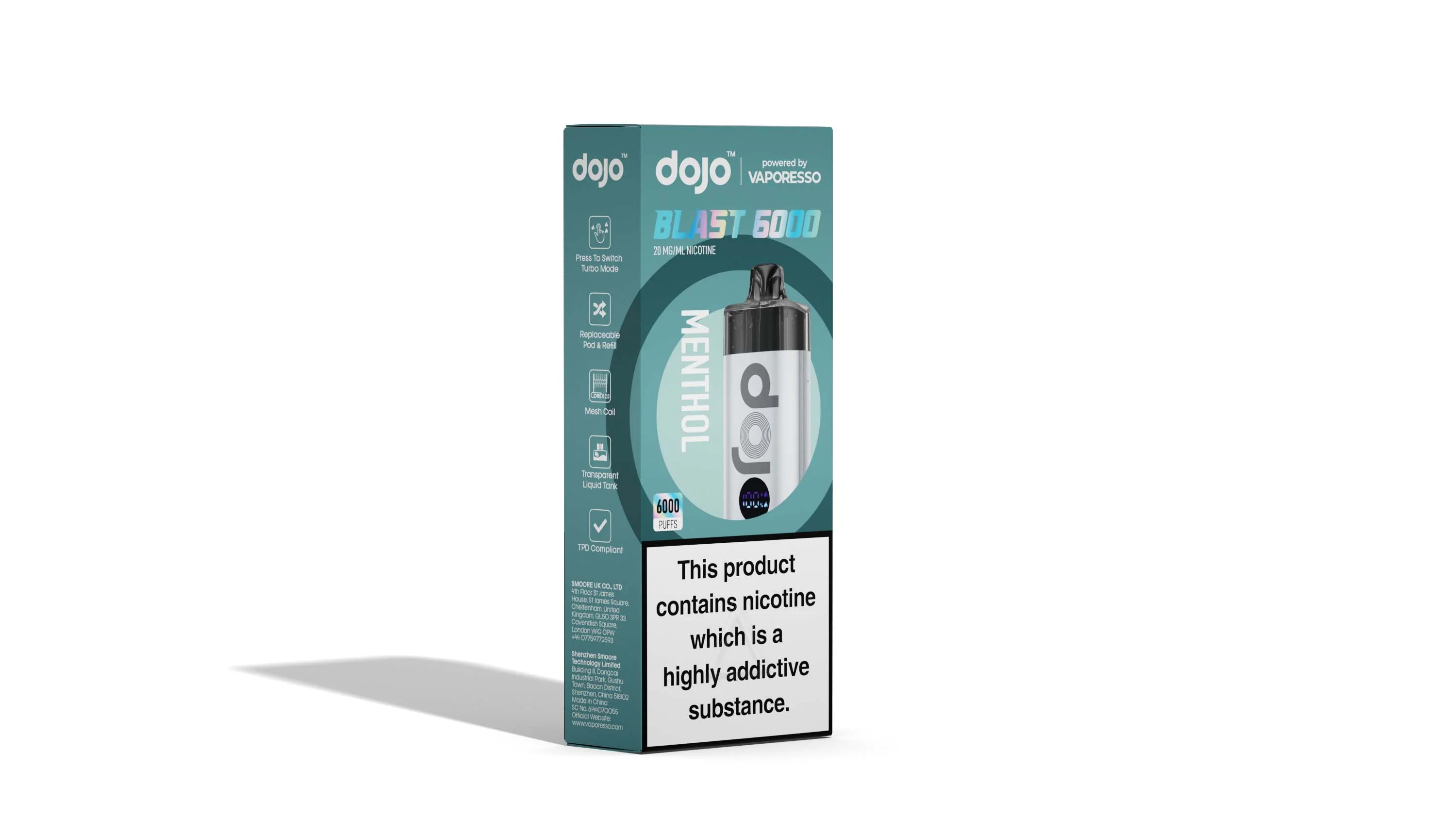 Vaporesso DOJO Blast 6000 Pod Vape Kit 12ml - Image 10