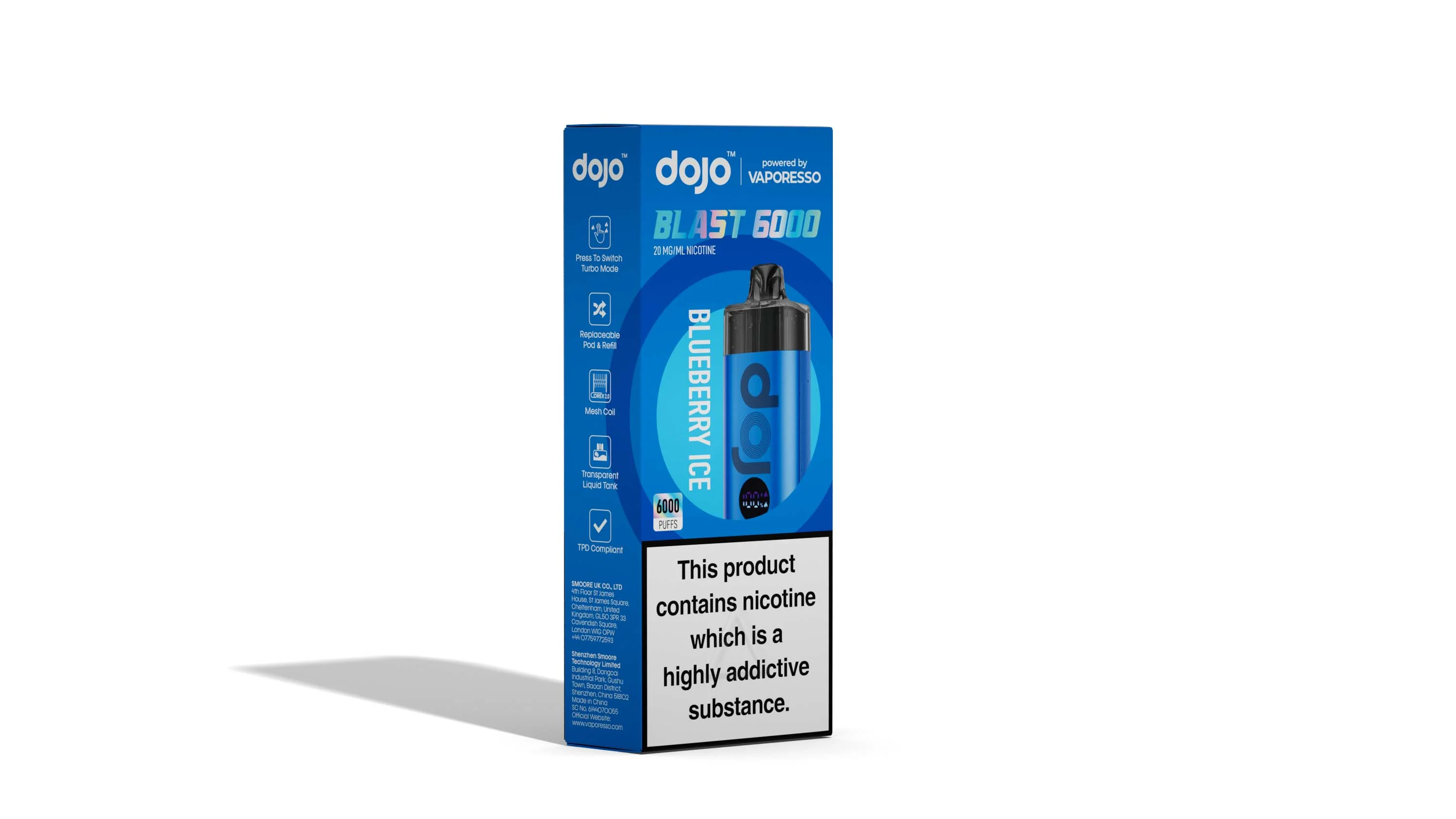 Vaporesso DOJO Blast 6000 Pod Vape Kit 12ml - Image 3