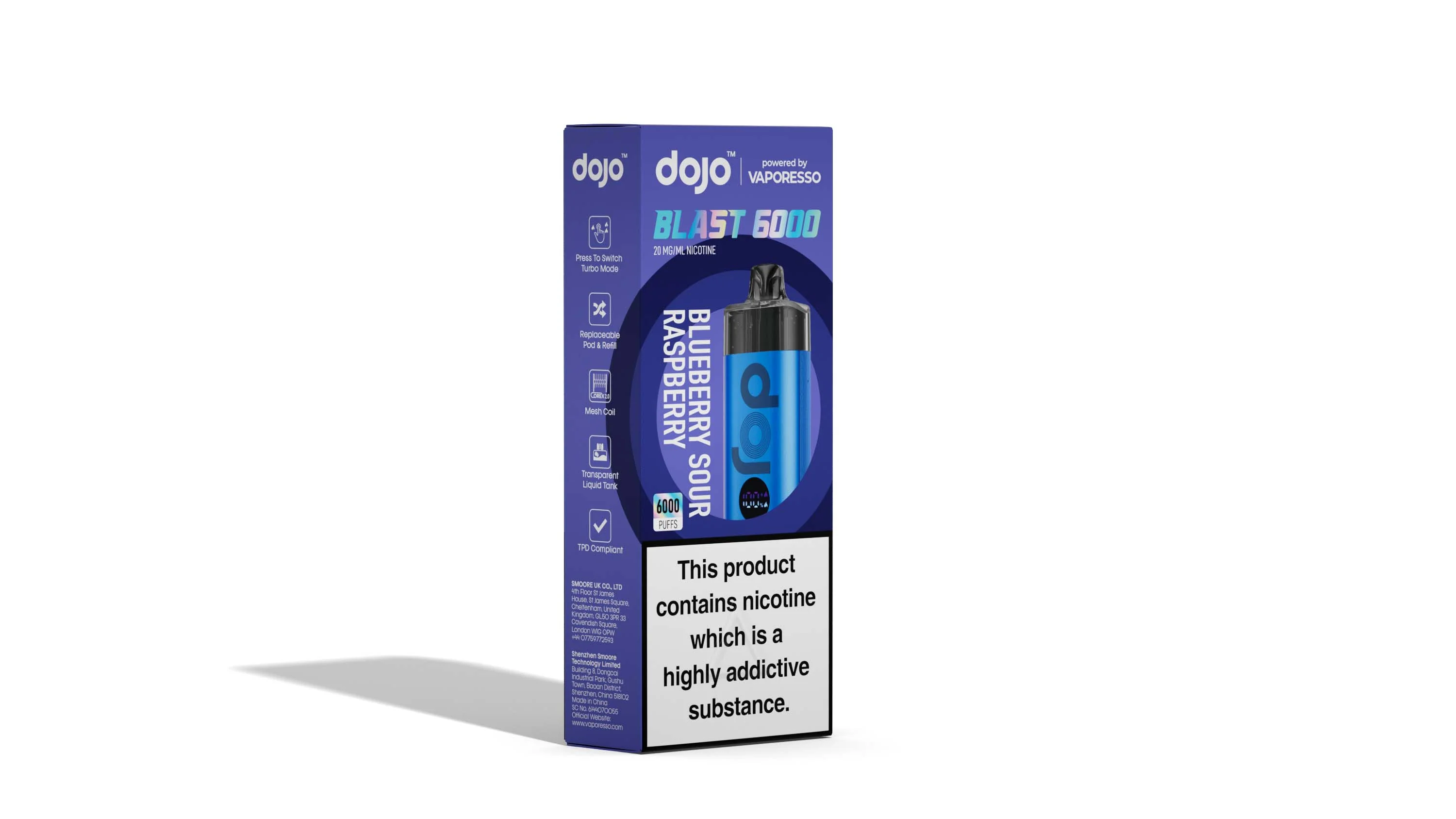 Vaporesso DOJO Blast 6000 Pod Vape Kit 12ml - Image 4