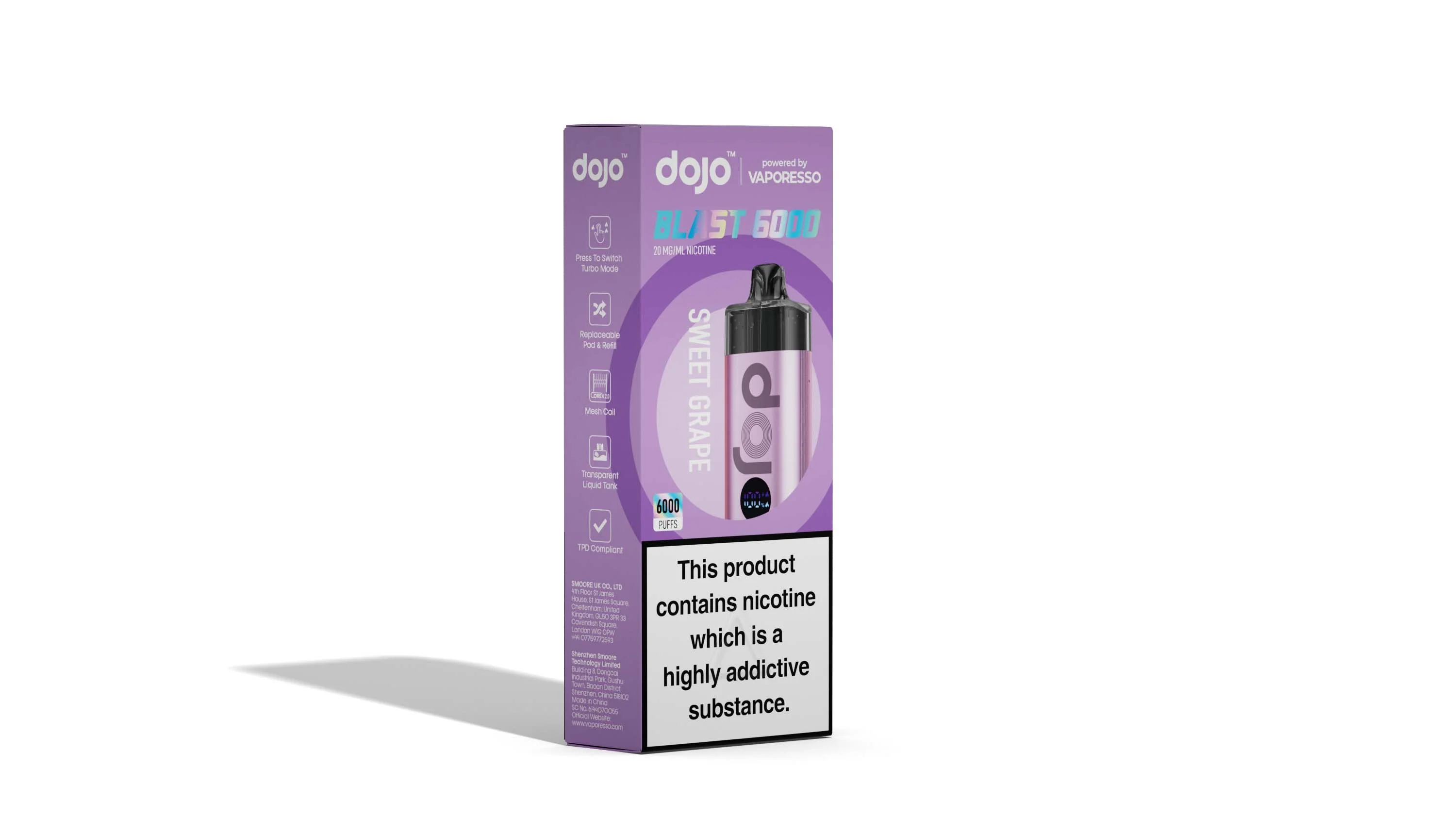 Vaporesso DOJO Blast 6000 Pod Vape Kit 12ml - Image 14